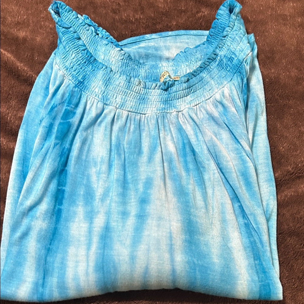 Blue cold shoulder Top — GENTLY USED! - Picture 4 of 5